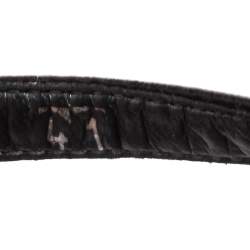 Pre Owned Stuart Weitzman Black Leather Nudist Ankle Strap Sandals Size 41