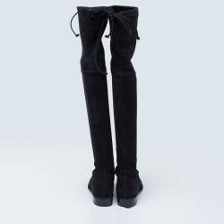 Stuart Weitzman Black Suede Over The Knee Boots Size 34.5