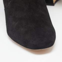 Pre Owned Stuart Weitzman Black  Suede Hiline Over-The-Knee Boots Size 37