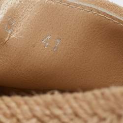 Stuart Weitzman Beige Suede Embellished Ankle Wrap Flat Espadrilles Size 41