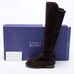 Stuart Weitzman Brown Suede Knee Length Boots Size 34.5