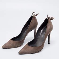 Pre Owned حذاء كعب عالي ستيوارت وايتزمان بيكابو سويدي رصاصي مقاس 38