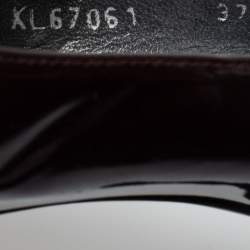 Stuart Weitzman Burgundy Patent Leather Moody Round Toe Pumps Size 37