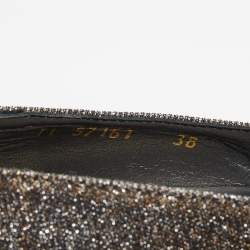 Stuart Weitzman Metallic Two Tone Lurex Fabric Anna Wedge Platform Pumps Size 38