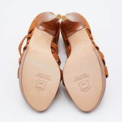 Stuart Weitzman Brown Suede Strappy Sandals Size 38.5