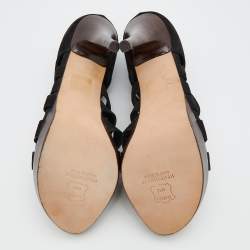 Stuart Weitzman Black Suede Cross Strap Sandals Size 38.5