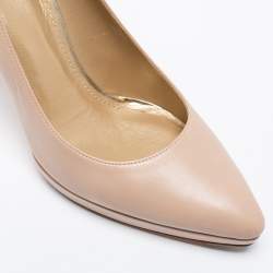 Stuart Weitzman Beige Leather Platform Pumps Size 38
