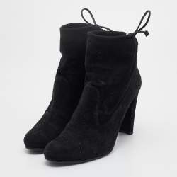 Stuart Weitzman Black Suede Ankle Length Boots Size 39