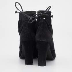 Stuart Weitzman Black Suede Ankle Length Boots Size 39