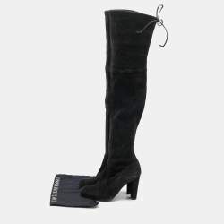 Stuart Weitzman Black Suede Thigh High Boots Size 37