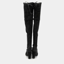 Stuart Weitzman Black Suede Thigh High Boots Size 37