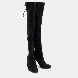 Stuart Weitzman Black Suede Thigh High Boots Size 37