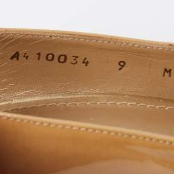 Pre Owned Stuart Weitzman Beige Patent Heist Pumps Size 39.5