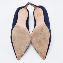 Stuart Weitzman Blue Suede Anny Pointed Toe Pumps Size 37