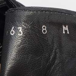 Stuart Weitzman Black Leather Go West Studded Ankle Length Boots Size 38.5