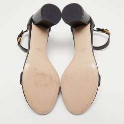 Stuart Weitzman Black Leather Bambina Ankle Strap Sandals Size 41