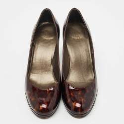 Stuart Weitzman Brown Patent Leather Pumps Size 37.5 