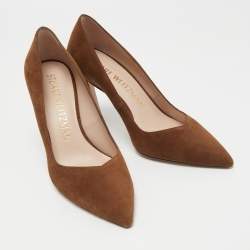 Stuart Weitzman Brown Suede Anny Pumps Size 38