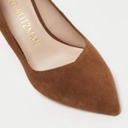 Stuart Weitzman Brown Suede Anny Pumps Size 38