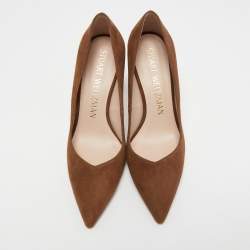 Stuart Weitzman Brown Suede Anny Pumps Size 38