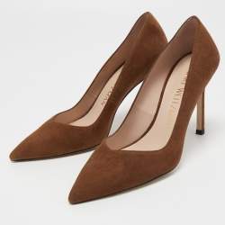 Stuart Weitzman Brown Suede Anny Pumps Size 38
