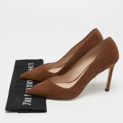Stuart Weitzman Brown Suede Anny Pumps Size 38