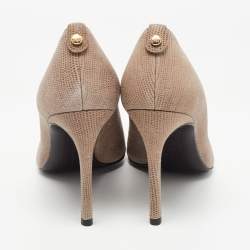 Stuart Weitzman Grey Textured Suede Pointed Toe Pumps Size 40