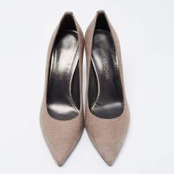 Stuart Weitzman Grey Textured Suede Pointed Toe Pumps Size 40