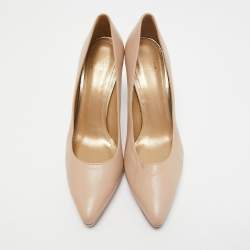 Stuart Weitzman Beige Leather Pointed Toe Pumps Size 40