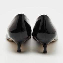 Stuart Weitzman Black Patent Leather Pointed Toe Pumps Size 38.5