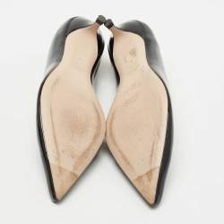 Stuart Weitzman Black Patent Leather Pointed Toe Pumps Size 38.5
