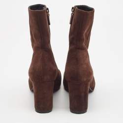 Stuart Weitzman Brown Suede Ankle Boots Size 39.5