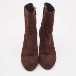 Stuart Weitzman Brown Suede Ankle Boots Size 39.5
