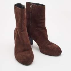 Stuart Weitzman Brown Suede Ankle Boots Size 39.5