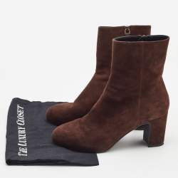 Stuart Weitzman Brown Suede Ankle Boots Size 39.5