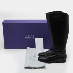 Stuart Weitzman Black Leather Knee Length Boots Size 39