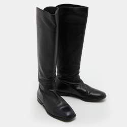 Stuart Weitzman Black Leather Knee Length Boots Size 39