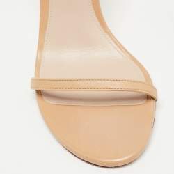 Stuart Weitzman Beige Leather Nudistsong Ankle Strap Sandals Size 37