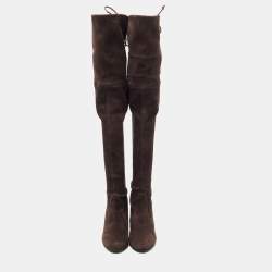 Stuart Weitzman Brown Suede Knee Length Boots Size 35