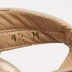 Stuart Weitzman Beige Leather Ankle Strap Sandals Size 34.5