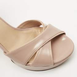 Stuart Weitzman Beige Leather Ankle Strap Sandals Size 34.5