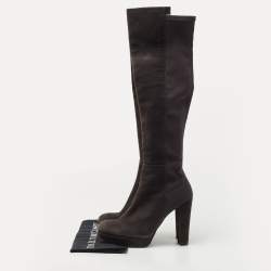 Stuart Weitzman Dark Grey Suede Knee Length Boots Size 39.5
