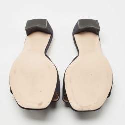 Stuart Weitzman Black Satin Bow Mules Size 41