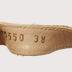 مملوكة مسبقًا Stuart Weitzman Tan Suede Lace Up Block Heel Sandals Size 38