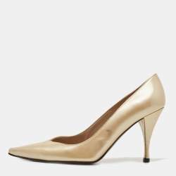 Stuart Weitzman Beige Patent Leather Pumps Size 36