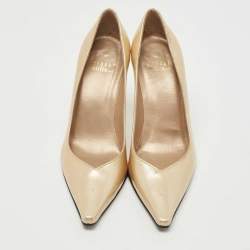Stuart Weitzman Beige Patent Leather Pumps Size 36