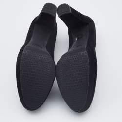 Stuart Weitzman Black Suede Block Heel Pumps Size 38