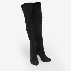 Stuart Weitzman Black Suede Highland Boots Size 36