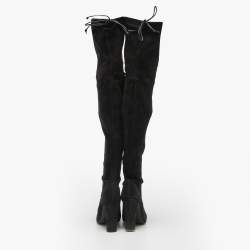 Stuart Weitzman Black Suede Highland Boots Size 36