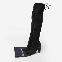Stuart Weitzman Black Suede Highland Boots Size 36